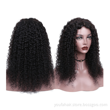 180 Density Middle Part Brazilian Real Remy Human Hair 4x4 HD Lace Closure Wig Cuticle Aligned 6x6 Kinky Curly Lace Closure Wig